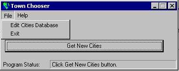 Town Chooser 2.0 File Menu