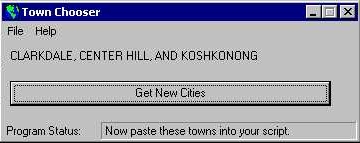 Town Chooser 2.0 with Town Names